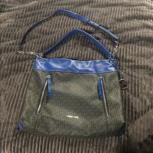 Michael Kors Black and Blue Crossbody Bag